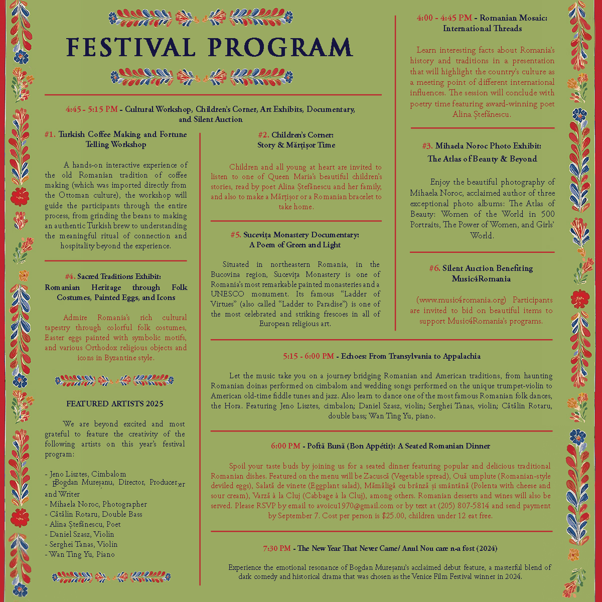 Gallery 2 - Festival Program