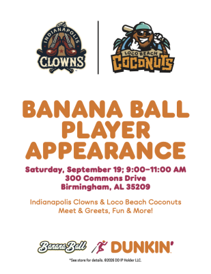Dunkin’® Brings Banana Ball Excitement to Birmingham Ahead of Historic Rickwood Field Games